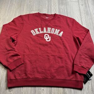 Oklahoma Sooners Crewneck Sweatshirt Men’s XXL Crimson Logo Spellout Captivating
